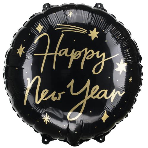 Happy New Year Svart  45 cm