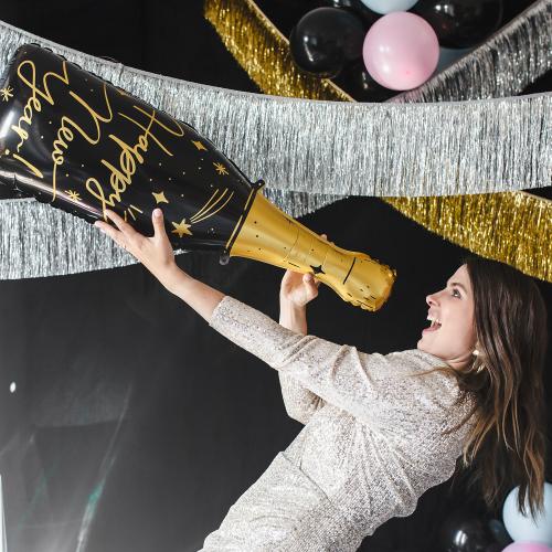 Champagneflaska Happy New Year