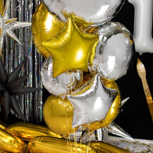 24" 59cm  Rund Folie Silver