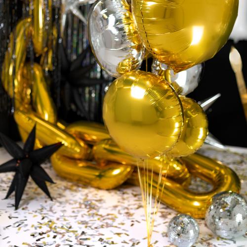 24" 59cm Rund Folie Guld