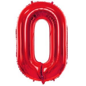 86cm Röd Siffra 0 - XL