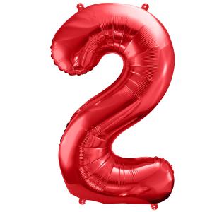 86cm Röd Siffra 2 - XL