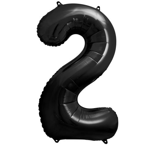 86cm Svart Siffra 2 - XL