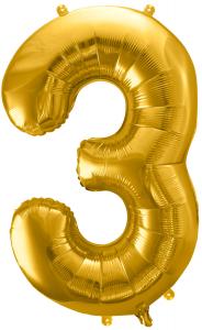 86cm Guld Siffra 3 - XL