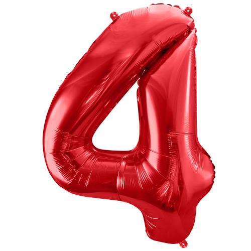 86cm Röd Siffra 4 - XL