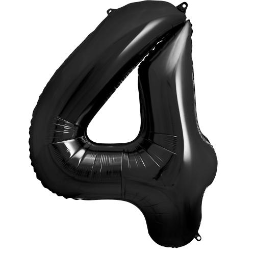 86cm Svart Siffra 4 - XL