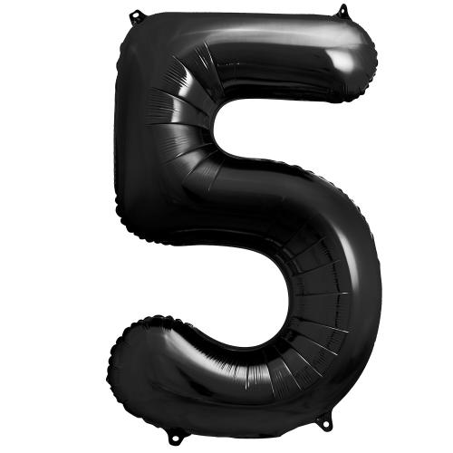 86cm Svart Siffra 5 - XL