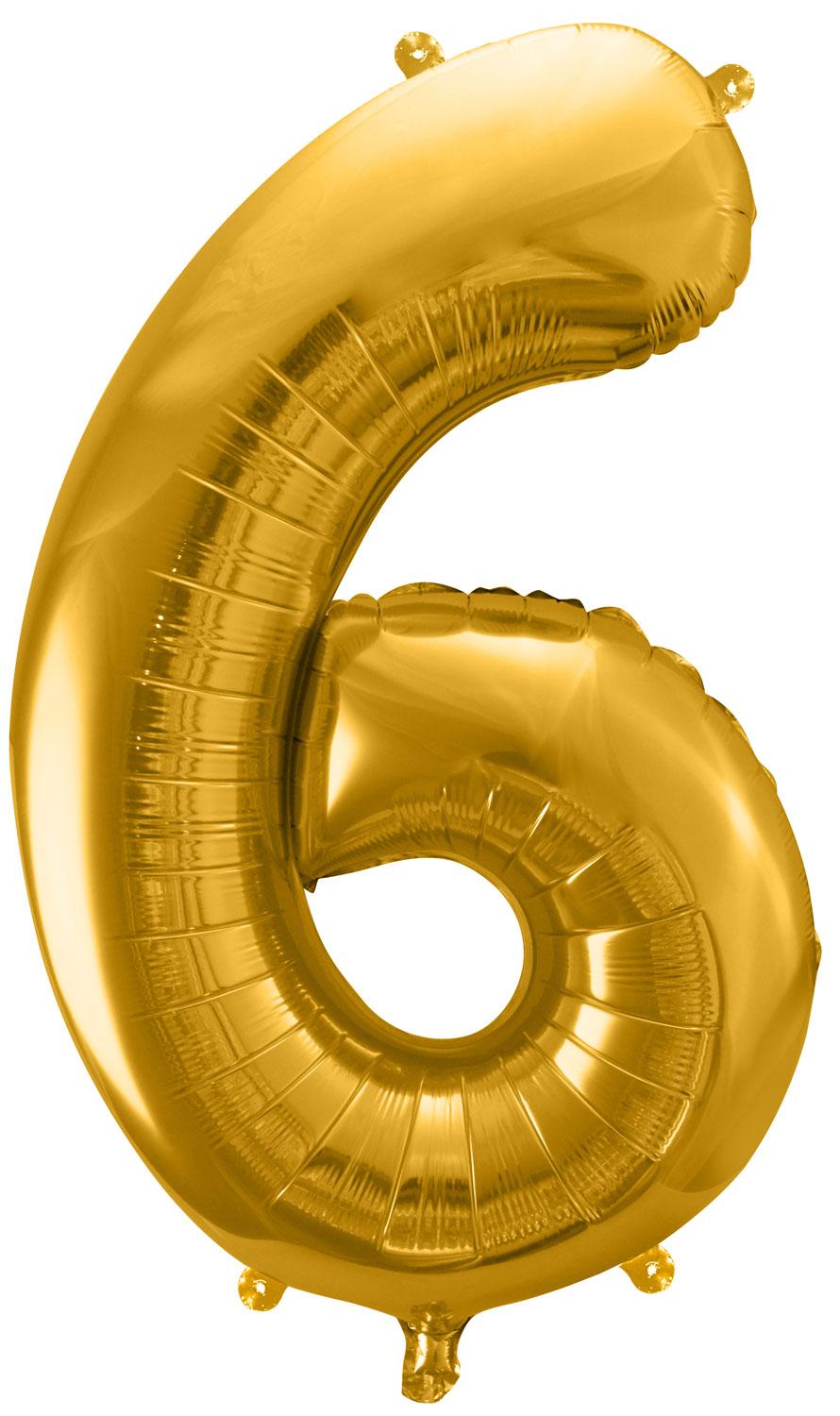 86cm Guld Siffra 6 - XL