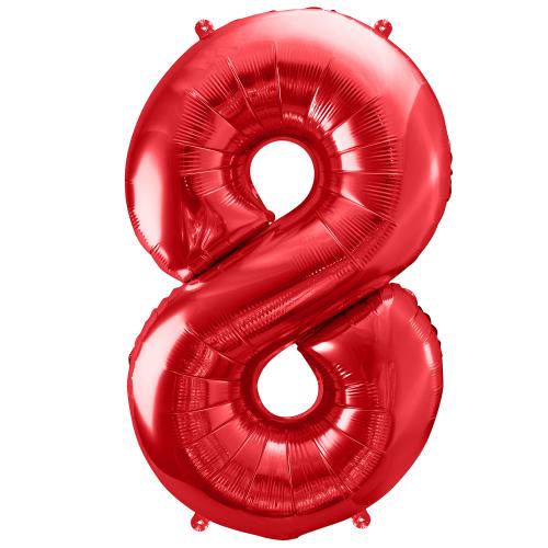 86cm Röd Siffra 8 - XL