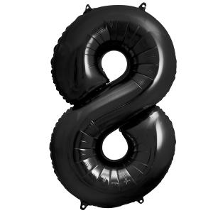 86cm Svart Siffra 8 - XL