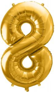 86cm Guld Siffra 8 - XL