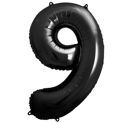 86cm Svart Siffra 9 - XL