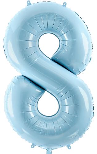 86cm Ljusblå Siffra 8 - XL