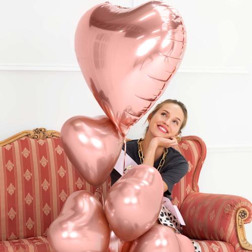 61cm Hjärta Rosé - M