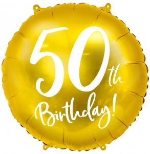 18" (45 cm) Folieballong 50-årsdagen Guld