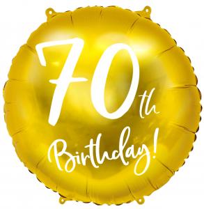 18" (45 cm) Folieballong 70-årsdagen Guld