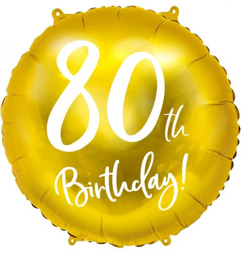 Heliumfylld Foil Balloon 80th Birthday