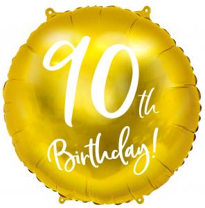 18" (45 cm) Folieballong 90-årsdagen Guld