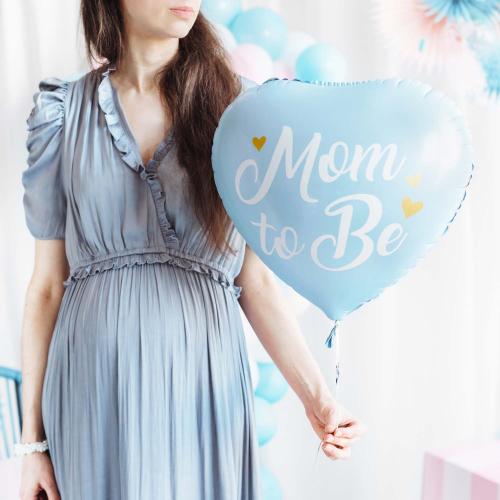 Foil balloon Mom to Be, 35cm, blue