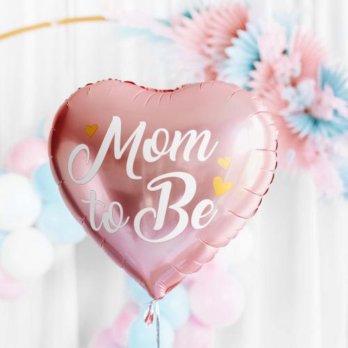 Foil balloon Mom to Be, 35cm, pink