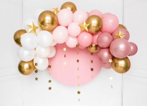 DIY Ballonggirlang Rosa/Guld