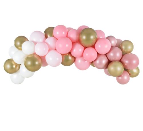 DIY Ballonggirlang Rosa/Guld