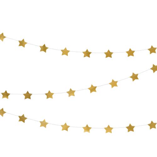 Garland Stars, guld, 3,6 m