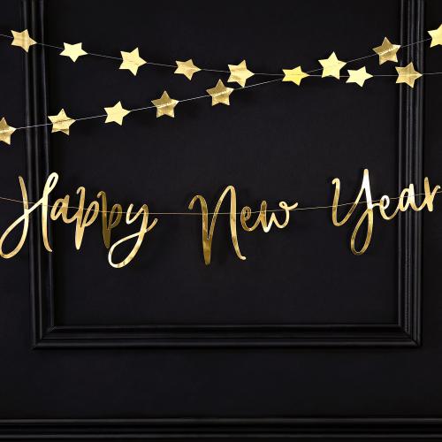 Garland Stars, guld, 3,6 m