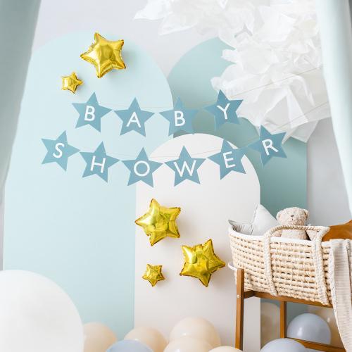 Banner Baby Shower Ljusblå