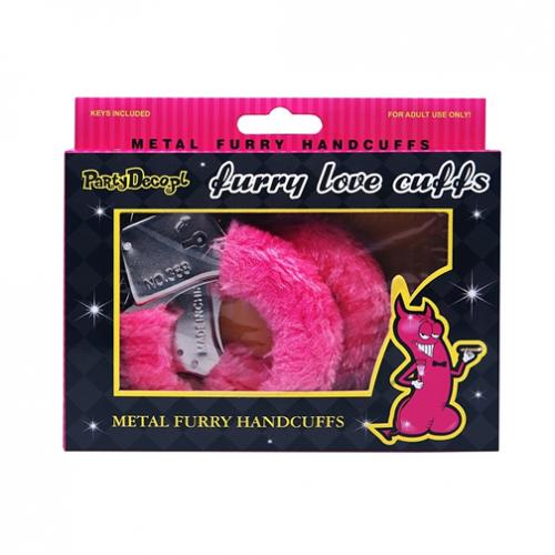 Rosa Fluffiga Handcuffs