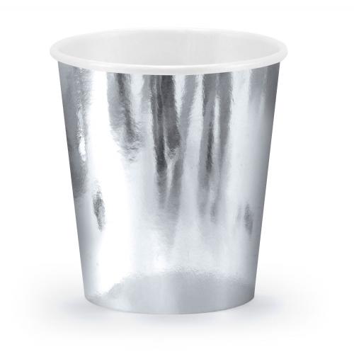 Pappersmugg Silver 6pack