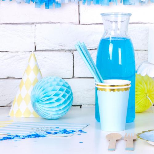 Pappersmuggar, pastell blå