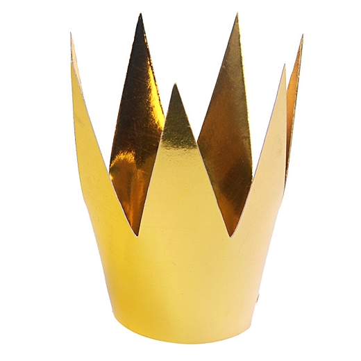 Guldfärgad krona i papper
