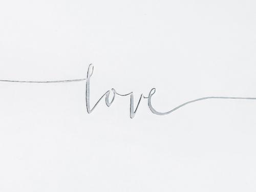 Gästbok Love silver