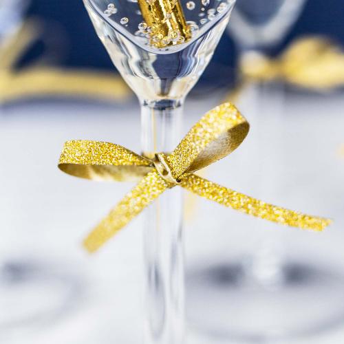 Presentsnöre Glitter Guld