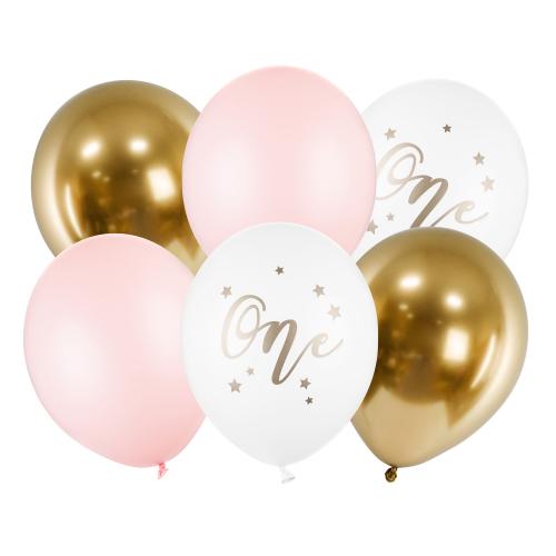 Ballongkit "One" Ljusrosa