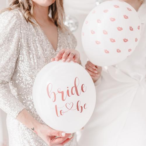 Balloons 30cm, Bride to be, Mix (1 pkt / 6 pc.)