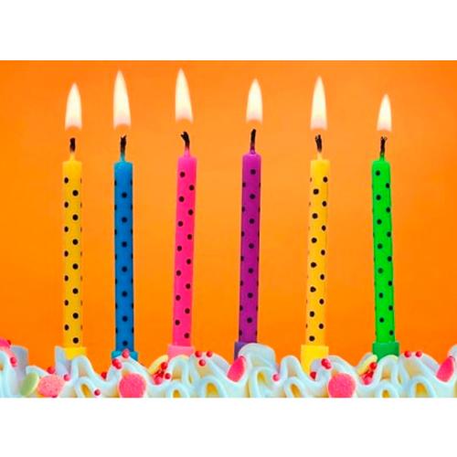 Dots Mixed tårtljus