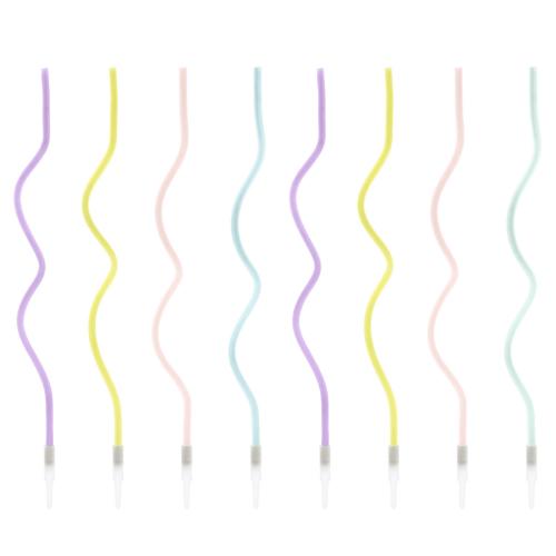 Kurviga tÃ¥rtljus i pastellmix