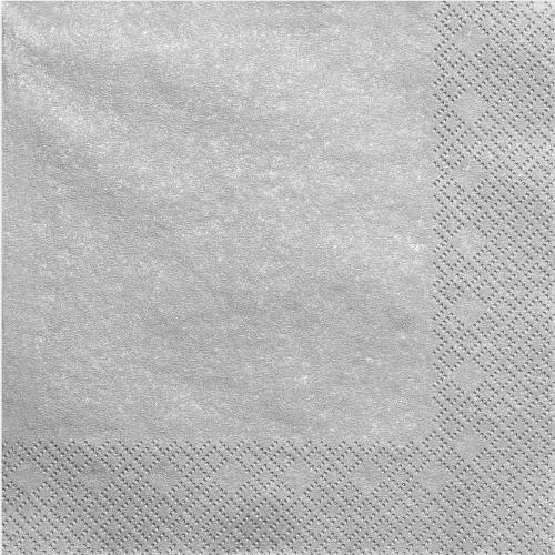 Servett silvermetallic, 20-pack