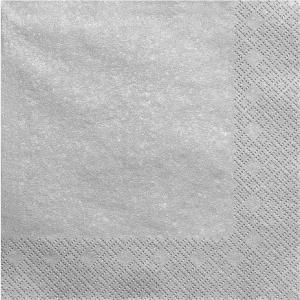 Servett silvermetallic, 20-pack
