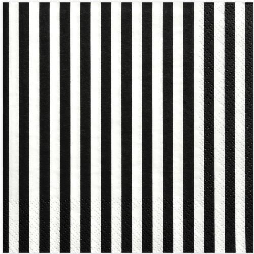 Servetter Svart- och vitrandiga