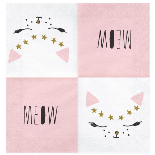 Napkins Kitty, 33x33cm  (1 pkt / 20 pc.)