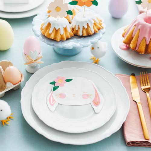 Servetter Kanin blandade färger