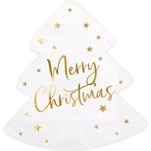 Julgransservett Merry Christmas