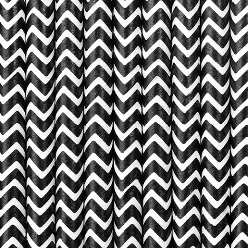 Papperssugrör Svart/Vit