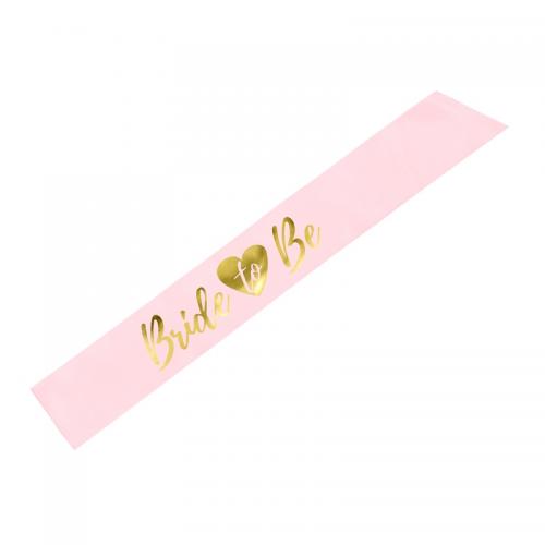 Rosa ordensband "Bride to be" med hjärta