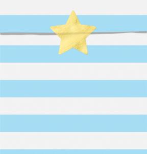 Treat bags Yummy, light blue, 13x14cm  (1 pkt / 6 pc.)