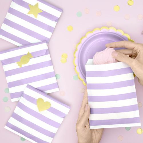 Treat bags Yummy, light lilac 13x14cm (1 pkt / 6 pc.)