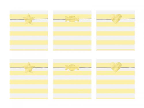 Treat bags Yummy, yellow, 13x14cm (1 pkt / 6 pc.)
